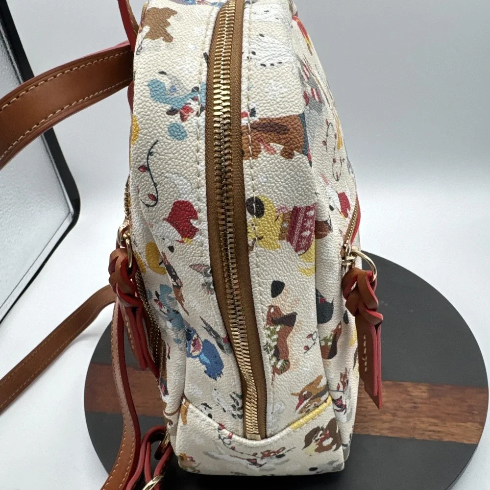 Disney Parks Christmas Santa Tails Paws Dogs Backpack Bag Dooney & Bourke NWOT